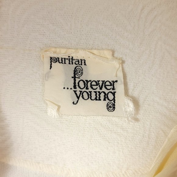 Vintage Puritan Forever Young Women's White Nehru Style Long Coat - Picture 7 of 7